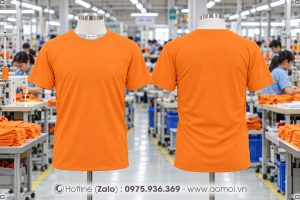 Áo thun cổ tròn cam