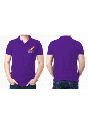 Áo đồng phục công ty tím cổ bẻ lacoste EVP
