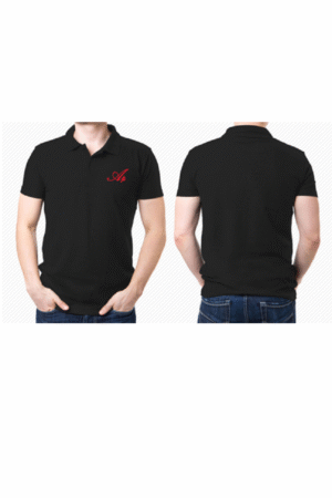 Áo phông đồng phục công ty AP lacoste chun đen