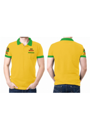Áo phông đồng phục công ty lacoste cổ xanh Beer Merry