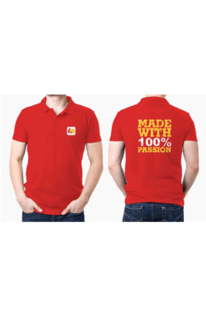 Áo phông đồng phục công ty lacoste đỏ Lotteria