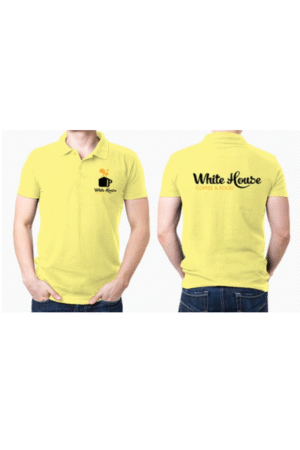 Đồng phục doanh nghiệp áo lacoste vàng đất HOUSE WHITE