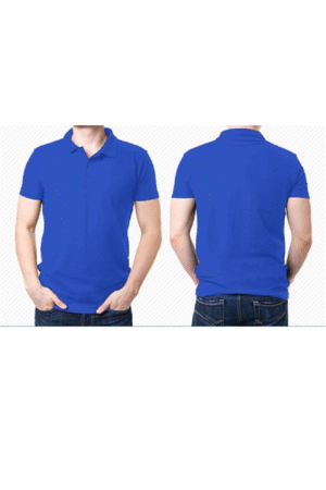 Áo phông cổ bẻ xanh bích