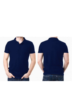 Áo phông cổ bẻ xanh tím than