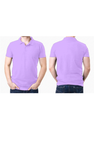 Áo phông cổ bẻ tím lợt