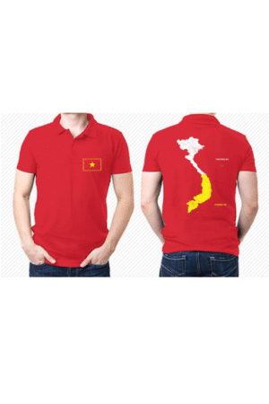 Áo cờ đỏ sao vàng cổ bẻ