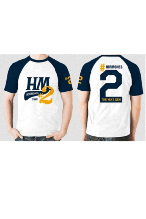 Áo tay raglan trắng tím than