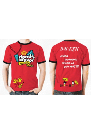 Áo đỏ viền tay đen 98 LTK