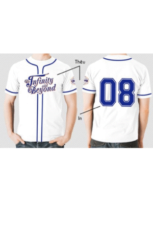 Áo logo 08 viền xanh cotton