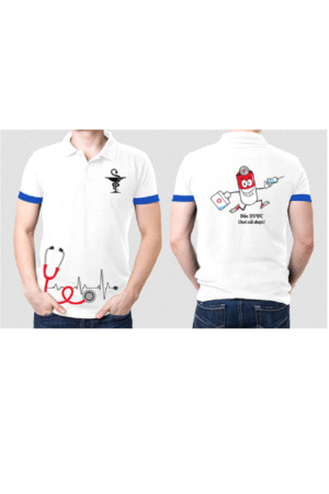 Áo Dược Lacoste trắng viền xanh