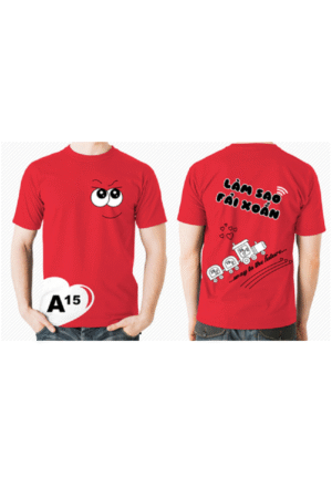 Áo coton cổ tròn đỏ A15
