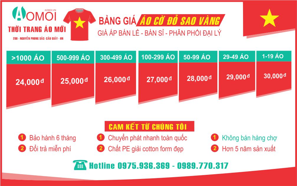 Bảng giá ao co do của Thời trang Áo Mới