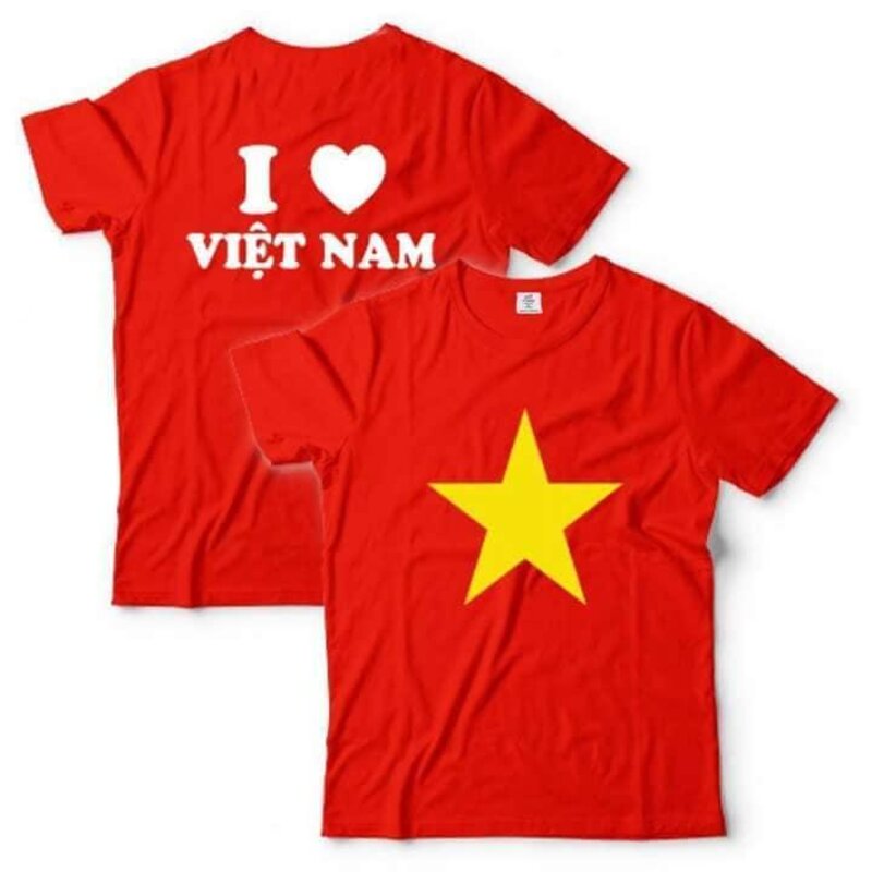 Áo phông cờ đỏ sao vàng “Tôi yêu Việt Nam” 