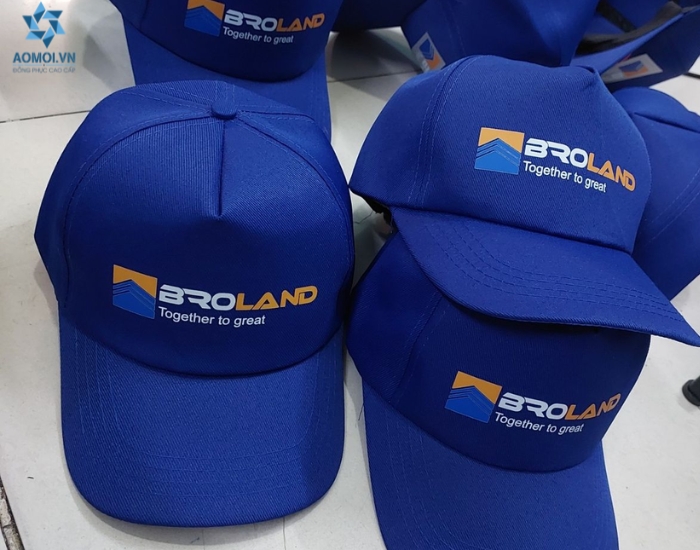 Mũ lưỡi trai đồng phục team building in logo công ty