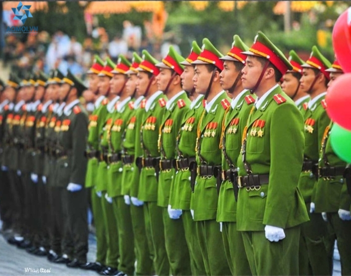 Xưởng may nón kết đồng phục công an bền đẹp