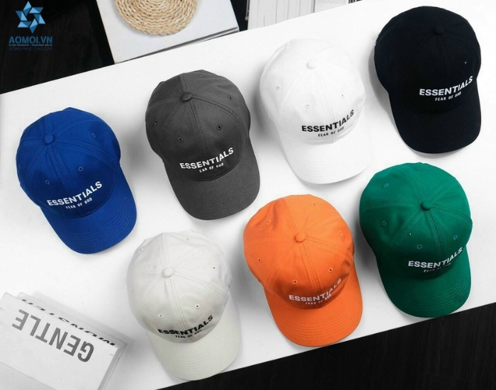 Mũ lưỡi trai đồng phục màu trắng chất lượng cao