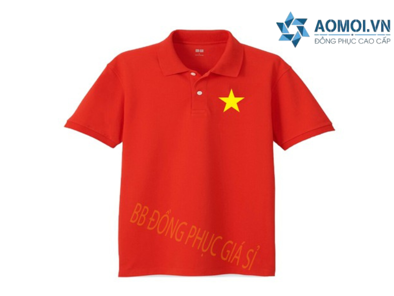 Áo cờ đỏ sao vàng chất liệu cao cấp, mềm mại, thoáng mát, in hình ngôi sao vàng sắc nét. Phù hợp cho sự kiện, du lịch, cổ vũ bóng đá, lễ hội và các hoạt động tập thể