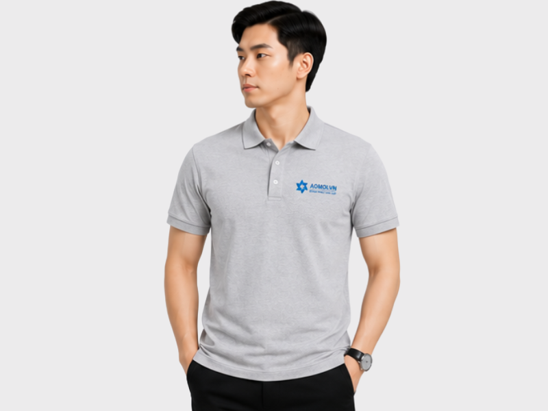 Mẫu Áo Phông Đồng Phục Màu Xám Hiện Đại Chuyên Nghiệp với thiết kế sang trọng, chất liệu cao cấp, phù hợp doanh nghiệp, đội nhóm và tổ chức.